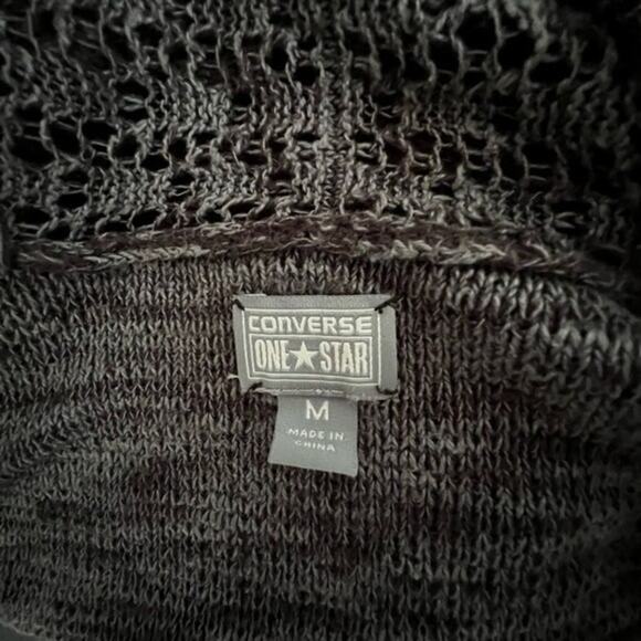 Converse One Star Short Sleeve Knit Cardigan Sweater, M - Picture 3 of 4